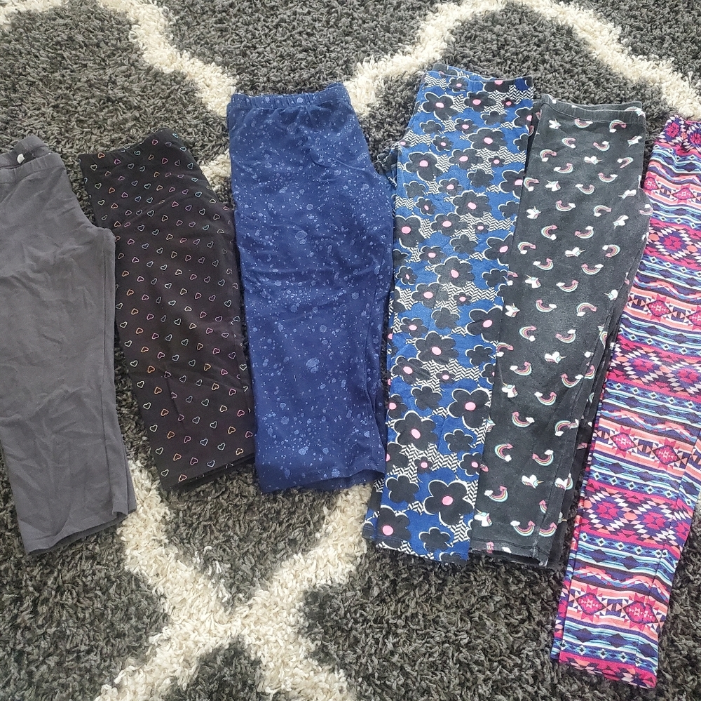 6pc LOT girls Leggings